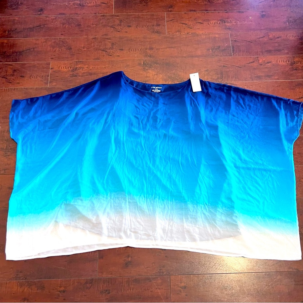 Lane Bryant Blue Ombre Dolman Top 22/24